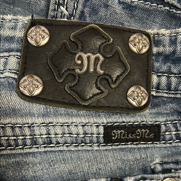 Miss Me Blue Boot Cut Jeans with Classic Fade - Picture 2 of 10